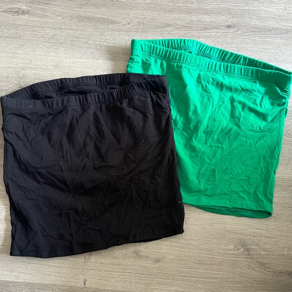 Set of two tube tops black and green - Picture 2 of 2